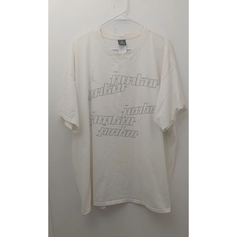 Air Jordan Graphic Tee Shirt Top White Men's Size XXL Y2K Vintage Michael